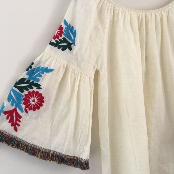 Velzera floral embroidered bell sleeve tunic | Size Medium - Picture 1 of 5